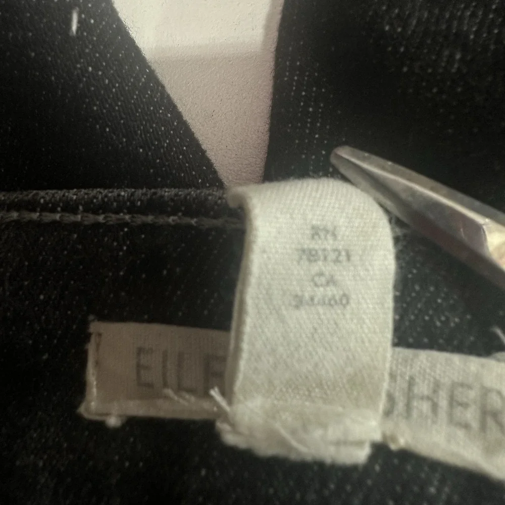 Eileen Fisher Woman Organic Cotton Stretch Denim Pants Jeans Black Women's 18W